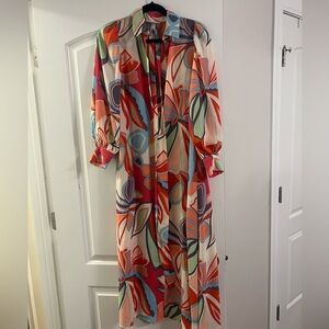 Alexis Multicolor Abstract Maxi Dress